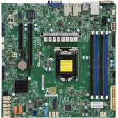 Supermicro X11SCH-LN4F Server Motherboard - Intel Chipset - Socket H4 LGA-1151 - 128 GB DDR4 SDRAM Maximum RAM - UDIMM, DIMM - 4 x Memory Slots - Gigabit Ethernet - 2 x USB 3.1 Port - 4 x RJ-45 - 8 x SATA Interfaces - TAA Compliance MBD-X11SCH-LN4F-O