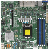 Supermicro X11SCM-F Server Motherboard - Intel Chipset - Socket H4 LGA-1151 - 128 GB DDR4 SDRAM Maximum RAM - DIMM, UDIMM - 4 x Memory Slots - Gigabit Ethernet - 2 x USB 3.1 Port - 2 x RJ-45 - 6 x SATA Interfaces MBD-X11SCM-F-O