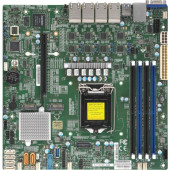 Supermicro X11SCM-LN8F Server Motherboard - Intel Chipset - Socket H4 LGA-1151 - 128 GB DDR4 SDRAM Maximum RAM - DIMM, UDIMM - 4 x Memory Slots - Gigabit Ethernet - 2 x USB 3.1 Port - 8 x RJ-45 - 6 x SATA Interfaces MBD-X11SCM-LN8F-B