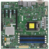 Supermicro X11SCQ Desktop Motherboard - Intel Chipset - Socket H4 LGA-1151 - 64 GB DDR4 SDRAM Maximum RAM - DIMM, UDIMM - 4 x Memory Slots - Gigabit Ethernet - 4 x USB 3.1 Port - HDMI - DVI - 6 x SATA Interfaces MBD-X11SCQ-B