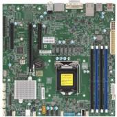 Supermicro X11SCZ-Q Desktop Motherboard - Intel Chipset - Socket H4 LGA-1151 - 1 x Bulk Pack - Micro ATX - 1 x Processor Support - 64 GB DDR4 SDRAM Maximum RAM - 2.67 GHz, 2.40 GHz, 2.13 GHz, 1.87 GHz, 1.60 GHz Memory Speed Supported - DIMM, UDIMM - 4 x M