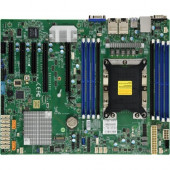 Supermicro X11SPI-TF Server Motherboard - Intel Chipset - Socket P LGA-3647 - 1 x Bulk Pack - ATX - 1 x Processor Support - 1 TB DDR4 SDRAM Maximum RAM - 2.67 GHz, 2.40 GHz, 2.13 GHz, 1.87 GHz, 1.60 GHz Memory Speed Supported - RDIMM, DIMM, LRDIMM - 8 x M