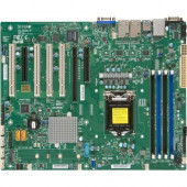 Supermicro X11SSA-F Desktop Motherboard - Intel Chipset - Socket H4 LGA-1151 - Retail Pack - ATX - 1 x Processor Support - 64 GB DDR4 SDRAM Maximum RAM - 2.13 GHz, 1.87 GHz, 1.60 GHz Memory Speed Supported - DIMM, UDIMM - 4 x Memory Slots - Serial ATA/600