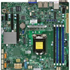 Supermicro X11SSL-nF Server Motherboard - Intel Chipset - Socket H4 LGA-1151 - Retail Pack - Micro ATX - 1 x Processor Support - 64 GB DDR4 SDRAM Maximum RAM - 2.13 GHz, 1.87 GHz, 1.60 GHz Memory Speed Supported - DIMM, UDIMM - 4 x Memory Slots - Serial A
