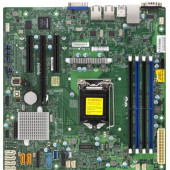 Supermicro X11SSL Server Motherboard - Intel Chipset - Socket H4 LGA-1151 - Retail Pack - Micro ATX - 1 x Processor Support - 64 GB DDR4 SDRAM Maximum RAM - 2.13 GHz, 1.87 GHz, 1.60 GHz Memory Speed Supported - DIMM, UDIMM - 4 x Memory Slots - Serial ATA/