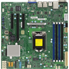Supermicro X11SSL-F Server Motherboard - Intel Chipset - Socket H4 LGA-1151 - 1 x Bulk Pack - Micro ATX - 1 x Processor Support - 64 GB DDR4 SDRAM Maximum RAM - 2.13 GHz, 1.87 GHz, 1.60 GHz Memory Speed Supported - DIMM, UDIMM - 4 x Memory Slots - Serial 