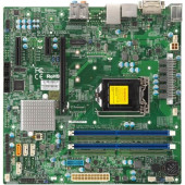 Supermicro X11SSQ-L Desktop Motherboard - Intel Chipset - Socket H4 LGA-1151 - 1 x Retail Pack - Micro ATX - 1 x Processor Support - 32 GB DDR4 SDRAM Maximum RAM - 1.87 GHz, 2.13 GHz, 1.60 GHz Memory Speed Supported - UDIMM, DIMM - 2 x Memory Slots - Seri