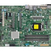 Supermicro X12SAE Workstation Motherboard - Intel Chipset - Socket LGA-1200 - 128 GB DDR4 SDRAM Maximum RAM - DIMM, UDIMM - 4 x Memory Slots - Gigabit Ethernet - 4 x USB 3.1 Port - HDMI - DVI - 2 x RJ-45 - 4 x SATA Interfaces MBD-X12SAE-O