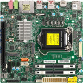 Supermicro X12SCV-LVDS Desktop Motherboard - Intel Chipset - Socket LGA-1200 - Mini ITX - 64 GB DDR4 SDRAM Maximum RAM - DIMM, UDIMM - 2 x Memory Slots - Gigabit Ethernet - HDMI - DisplayPort - 2 x SATA Interfaces MBD-X12SCV-LVDS-O