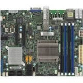 Supermicro X10SDV-4C-7TP4F Server Motherboard - Intel Chipset - Socket BGA-1667 - Intel Pentium D-1518 - 1 x Retail Pack - Flex ATX - 128 GB DDR4 SDRAM Maximum RAM - 1.87 GHz, 1.60 GHz, 2.13 GHz Memory Speed Supported - UDIMM, RDIMM, DIMM - 4 x Memory Slo