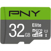 PNY Elite 32 GB Class 10/UHS-I (U1) microSDHC - 100 MB/s Read P-SDU32GU185GW-GE