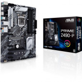 Asus Prime Z490-P Desktop Motherboard - Intel Chipset - Socket LGA-1200 - 128 GB DDR4 SDRAM Maximum RAM - DIMM, UDIMM - 4 x Memory Slots - Gigabit Ethernet - 4 x USB 3.1 Port - HDMI - 1 x RJ-45 - 4 x SATA Interfaces PRIME Z490-P