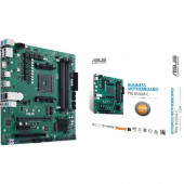 Asus PRO B550M-C/CSM Desktop Motherboard - AMD Chipset - Socket AM4 - Micro ATX - 128 GB DDR4 SDRAM Maximum RAM - DIMM, UDIMM - 4 x Memory Slots - Gigabit Ethernet - HDMI - DisplayPort - 4 x SATA Interfaces PRO B550M-C/CSM