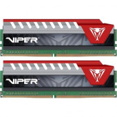 PATRIOT Memory Viper Elite Series DDR4 8GB (2 x 4GB) 2400MHz Kit (Red) - For Desktop PC - 8 GB (2 x 4 GB) - DDR4-2400/PC4-19200 DDR4 SDRAM - 1.20 V - Non-ECC - Unbuffered PVE48G240C5KRD
