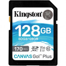 Kingston Canvas Go! Plus 128 GB Class 10/UHS-I (U3) SDXC - 170 MB/s Read - 90 MB/s Write SDG3/128GB