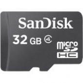 Sandisk 32 GB microSDHC - Class 4 - 1 Card SDSDQ-032G-A46A
