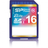 Silicon Power Elite 16 GB Class 10/UHS-I SDHC - 40 MB/s Read - 15 MB/s Write - Lifetime Warranty - EU RoHS Compliance SP016GBSDHAU1V10