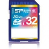 Silicon Power Elite 32 GB Class 10/UHS-I SDHC - 40 MB/s Read - 15 MB/s Write - Lifetime Warranty - EU RoHS Compliance SP032GBSDHAU1V10