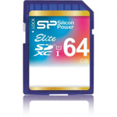 Silicon Power Elite 64 GB Class 10/UHS-I SDXC - 50 MB/s Read - 15 MB/s Write - Lifetime Warranty - EU RoHS Compliance SP064GBSDXAU1V10