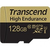 Transcend High Endurance 128 GB microSDXC - Class 10 - 21 MB/s Read - 20 MB/s Write - Retail TS128GUSDXC10V