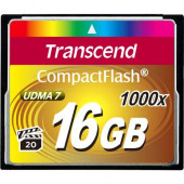 Transcend Ultimate 16 GB CompactFlash - 160 MB/s Read - 120 MB/s Write - 1000x Memory Speed TS16GCF1000