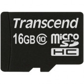 Transcend 16 GB microSDHC - Class 10 - 1 Card - Retail - RoHS Compliance TS16GUSDC10