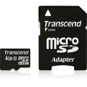 Transcend TS4GUSDHC10 4 GB microSDHC - Class 10 - 1 Card TS4GUSDHC10