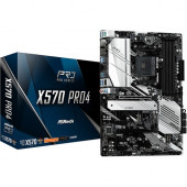 ASRock X570 PRO4 Desktop Motherboard - AMD Chipset - Socket AM4 - 128 GB DDR4 SDRAM Maximum RAM - DIMM - 4 x Memory Slots - Gigabit Ethernet - 8 x USB 3.1 Port - HDMI - 1 x RJ-45 - 8 x SATA Interfaces X570 PRO4