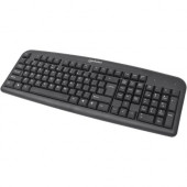 Manhattan USB Enhanced Keyboard, Black - Spill-resistant, low-force key switches provide quiet and positive tactile response - RoHS, WEEE Compliance 175708