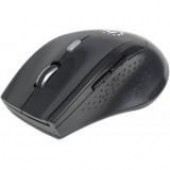 Manhattan Curve Wireless Optical Mouse - Optical - Wireless - Radio Frequency - Black - USB - 1600 dpi - Computer - Scroll Wheel - 5 Button(s) 179386