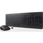 Lenovo Essential Wireless Keyboard and Mouse Combo - French Canadian 058 - USB Wireless RF French (Canada) - USB Wireless RF Laser - 1200 dpi - 5 Button - Symmetrical - AA - Compatible with Tablet, Notebook, Desktop Computer (Windows) 4X30M39471