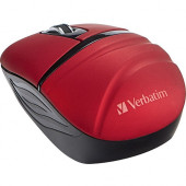 Verbatim Wireless Mini Travel Mouse, Commuter Series - Red - Wireless - Radio Frequency - 2.40 GHz - Red - 1000 dpi 70706