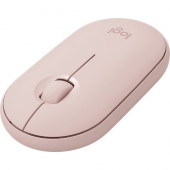 Logitech Pebble Wireless Mouse M350 - Optical - Wireless - Bluetooth/Radio Frequency - 2.40 GHz - Rose - USB - 1000 dpi - Scroll Wheel - 3 Button(s) - TAA Compliance 910-005769