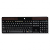 Logitech K750 Wireless Solar Keyboard - Wireless Connectivity - RF - USB Interface - English (Canada) - Computer - PC - Black - RoHS, TAA, WEEE Compliance 920-002912