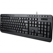 Adesso AKB-132 - Spill-Resistant Multimedia Desktop Keyboard (USB) - Cable Connectivity - USB Interface - 104 Key - English (US) - PC - Membrane Keyswitch - Black - RoHS, WEEE Compliance AKB-132UB