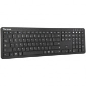 Targus Full-Size Multi-Device Bluetooth Antimicrobial Keyboard - Wireless Connectivity - Bluetooth - 104 Key - PC, Mac - AAA Battery Size Supported - Black AKB864US