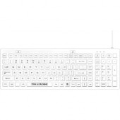 Man & Machine D Cool Keyboard - Cable Connectivity - USB Interface - 110 Key - English (US) - Compatible with Computer, Workstation (Mac, PC) - QWERTY Keys Layout - Industrial Silicon Rubber - White DCOOL/W5