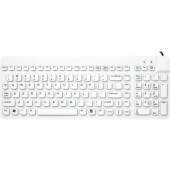 Man & Machine Premium Full Size Waterproof Disinfectable Keyboard - Cable Connectivity - USB Interface - English, French - Compatible with Computer (PC, Mac) - Industrial Silicon Rubber - Red ECOOL/MAG/R5