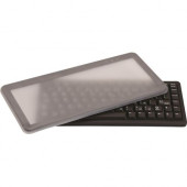 CHERRY EZCLEAN Wired Covered Cleanable Keyboard - Compact, Black, Removeable Easy to Clean Silicone Cover - TAA Compliance EZ-N4100LCMUS-2