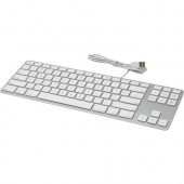 Ergoguys Matias Wired Aluminum Tenkeyless Keyboard for Mac - Silver - Cable Connectivity - USB 2.0 Interface - 97 Key - English (US) - Compatible with Mac, PC - Volume Control Hot Key(s) - Silver, White FK308S