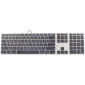 Ergoguys Matias Wired Keyboard for Mac with Volume Control Dial - Cable Connectivity - USB 2.0 Interface - Mac - Silver FK316
