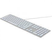 Ergoguys Matias RGB Backlit Wired Aluminum Keyboard for Mac - Silver - Cable Connectivity - USB 2.0 Type A Interface - 104 Key - English (US) - Mac OS - Scissors Keyswitch - Silver FK318LS