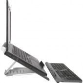 Keyovation Goldtouch Go Travel Keyboard & Notebook Stand Graphite By Ergoguys - Cable Connectivity - USB Interface - PC, Unix GTLS-0099
