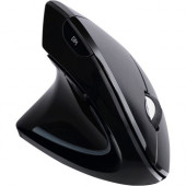 Adesso 2.4GHz RF Wireless Vertical Left handed Mouse - Optical - Wireless - Radio Frequency - USB - 1600 dpi - Computer - Scroll Wheel - 6 Button(s) - Left-handed Only IMOUSE E90