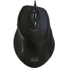 Adesso iMouse G2 - Ergonomic Optical Mouse - Optical - Cable - Black - USB - 2400 dpi - Scroll Wheel - 6 Button(s) - Right-handed Only IMOUSE G2