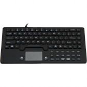 Ergoguys DSI WATERPROOF IP68 SILICONE MINI SIZE WIRED KEYBOARD WITH TOUCHPAD - Cable Connectivity - USB Interface - 104 KeyTouchPad - Windows - Industrial Silicon Rubber Keyswitch - Black KB-JH-IKB89