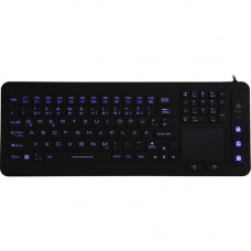 Ergoguys DSI WATERPROOF IP68 FULL SIZE LED BACKLIT KEYBOARD WITH TOUCHPAD - Cable Connectivity - USB Interface - 98 KeyTouchPad - Windows - Industrial Silicon Rubber Keyswitch - Black KB-JH-IKB98BL