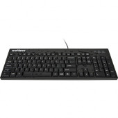 Wetkeys Waterproof Professional-grade Full-size Keyboard w/Number-pad USB Black - Cable Connectivity - USB Interface - 104 Key - English (US) - Windows - Black KBWKABS104-BK