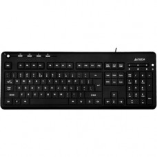 Ergoguys A4-TECH BLUE LED BACKLIT MULTIMEDIA KEYBOARD - Cable Connectivity - USB Interface - Compatible with Computer (PC) - Sleep, Next Track, Previous Track, Play/Pause, Stop Hot Key(s) - Black KD-126