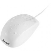 Wetkeys SaniType Professional-Grade Optical Waterproof Mouse with Touchpad-Scroll (USB) - Optical - Cable - White - USB - TouchPad - 2 Button(s) OMST0C03-W